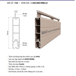 Cửa cuốn khe thoáng 724